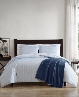 Ticking Stripe Cotton Percale 3 Piece Duvet Cover Set, King