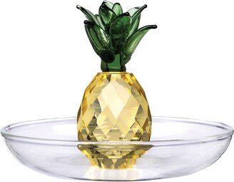 Gallerie II Cut Glass Pineapple Dish - Yellow