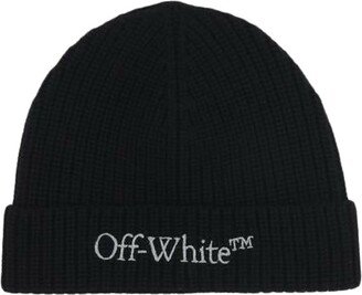 Logo Embroidered Ribbed Beanie