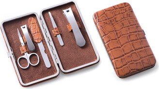 Embossed Leather Manicure Set