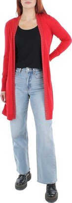 Womens Embellished Long Cardigan Sweater