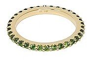 Pave Gem Stacking Ring in Green