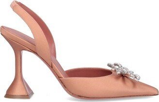 Rosie Pointed Toe Satin Slingback Pumps