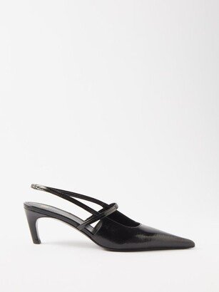 The Sharp 50 Patent-leather Slingback Pumps