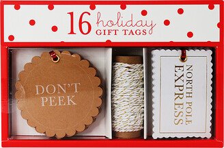 North Pole Gift Tag Kit Red/White