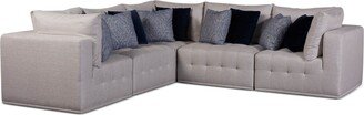 Closeout! Modern 5-Pc. Fabric Modular Sectional