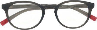 Two-Tone Round-Frame Glasses