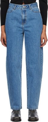 Blue Tapered Jeans-AA