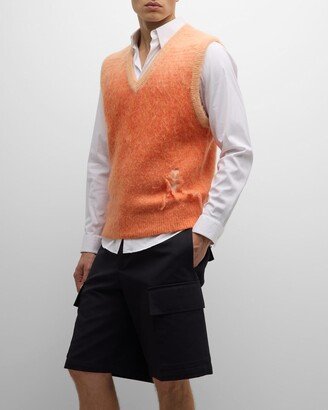 Men's Gradient Mohair-Blend Vest