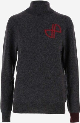 Wool And Cashmere Sweater With Logo