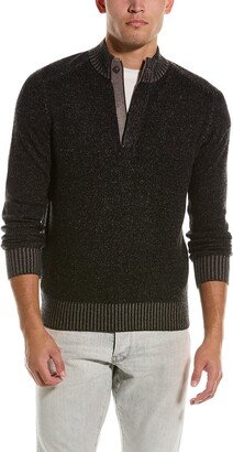 Mock Wool & Cashmere-Blend 1/4-Zip-AF