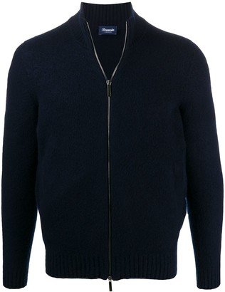 Zip-Up Wool Cardigan-AA