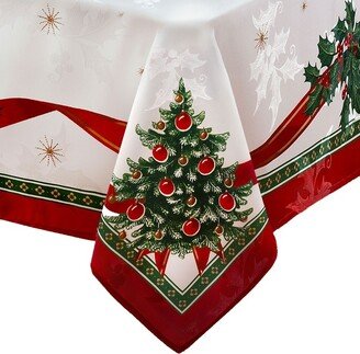 Toy's Delight Engineered Fabric Rectangle Tablecloth - Red/Green - 60x84