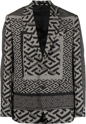 Geometric Single-Breasted Blazer