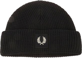 Patch Brand Waffle Knit Beanie