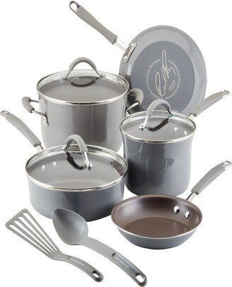 Cucina Porcelain Enamel 10 Piece Nonstick Cookware Set