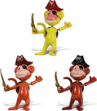 Monkey Pirate Refrigerator Bobble Magnets - Set of 3 - ‎5.6 x 3.75 x 1.6 inches