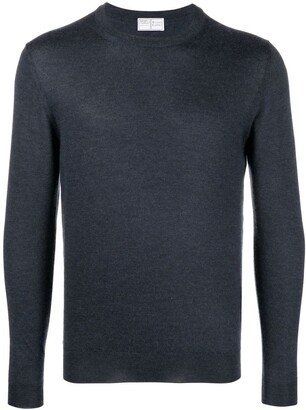 Crew-Neck Cashmere-Silk Jumper-AB