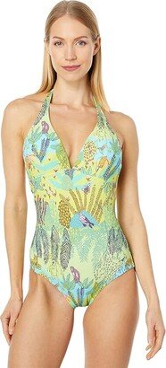 Jungle Famous One-Piece (Gingembre) Women's Swimsuits One Piece