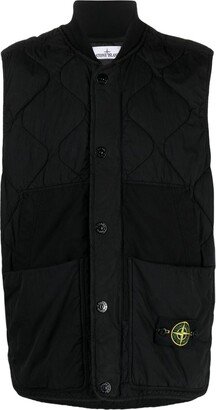 Compass-patch quilted gilet-AB