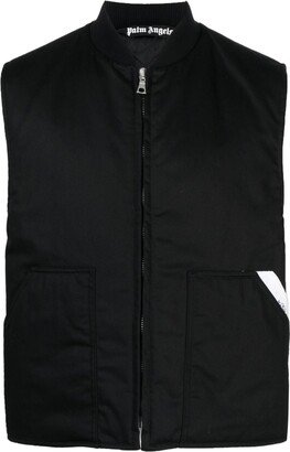 Sartorial-tape zip-up gilet