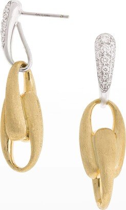 Lucia 18k Gold White Diamond Link-Drop Earrings