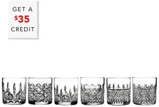 Lismore Connoisseur Heritage Straight Sided Tumbler 7Oz Set Of 6 With $35 Credit-AA