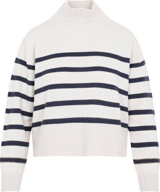 Striped Turtleneck Knitted Jumper