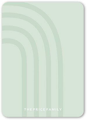 Thank You Cards: Arched Note Personal Stationery, Green, 5X7, Standard Smooth Cardstock, Rounded