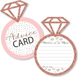 Big Dot Of Happiness Bride Squad Rose Gold Bridal Shower & Bachelorette Shaped Advice Card Game 20 Ct