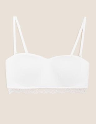 Angel Cotton & Lace Non Wired Bandeau First Bra AA-D