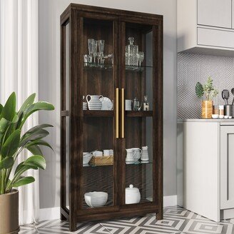 Avalon Curio Cabinet with Tempered Glass Doors