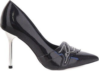 Pointed Toe Studs Embellished Pumps