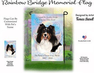 Shetland Sheepdog | Sheltie Tri Style 2 - Pet Memorial Garden Flag With Personalization Options