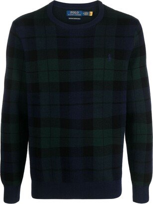 Plaid-Pattern Wool Jumper