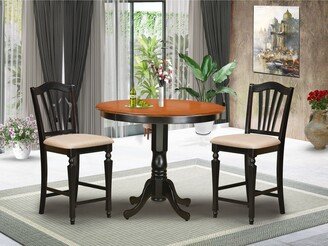 East West Furniture LLC East West Furniture Dining Set With Kitchen Table and Wooden Dining Room Chairs-AB