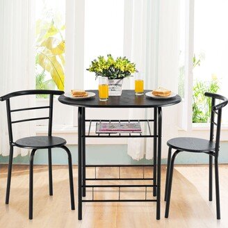 3 Piece Dining Set Home Kitchen Furniture Table and 2 Chairs