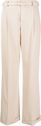 Modern pleat-detail tailored trousers-AA