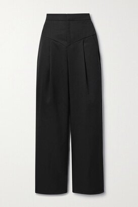 Staya Straight-leg Wool-twill Pants - Black