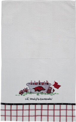 Magnolia Lane Arkansas Razorbacks Eat Drink and Go Team Kitchen Towel