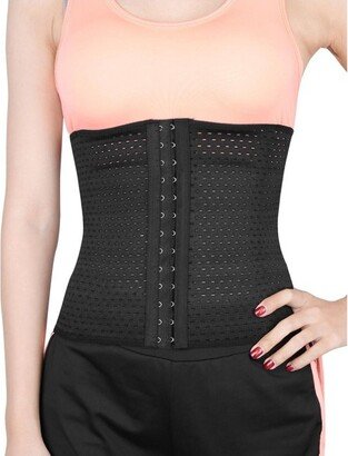 Unique Bargains Women Adjustable 3 Hook Belly Waist Trainer Girdle Shapewear