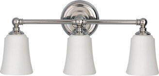 Netlighting Huguenot Lake 3 Light Bathroom Over Mirror Light Polished Chrome IP44