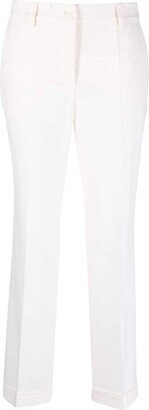 High-Waist Tailored Cropped Trousers-AA