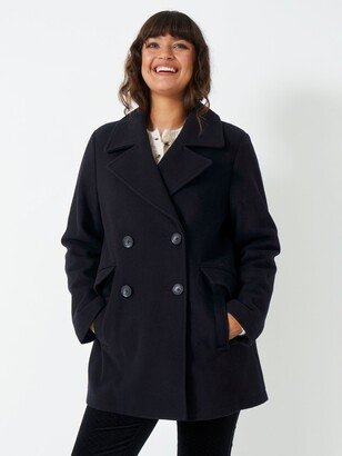 Wool Blend Pea Coat-AA