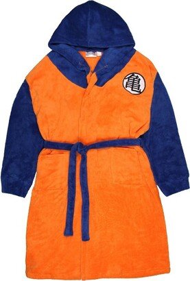 Seven Times Six Dragon Ball Z Goku Adult Fleece Hooded Bathrobe for Men And Women Costume Robes (2X/3X) Orange