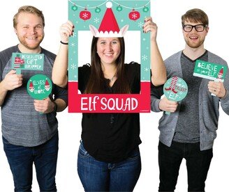 Big Dot Of Happiness Elf Squad - Kids Christmas & Birthday Party Photo Booth Picture Frame & Props