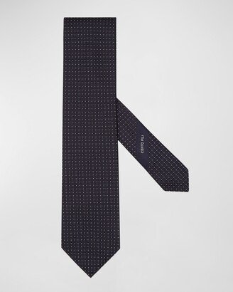 Men's Geometric Silk Tie-AG