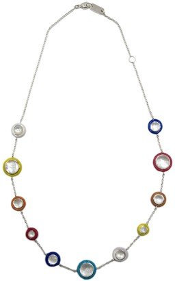 Lollipop Carnevale Necklace in Sterling Silver with Mother-of-Pearl Doublets and Ceramic