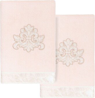 Linum Home Textiles Turkish Cotton May Embellished Hand Towel Set, 2 Piece