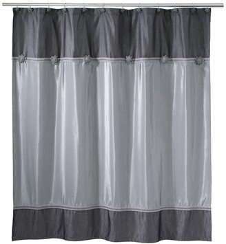 Braided Medallion Colorblocked Shower Curtain, 72 x 72